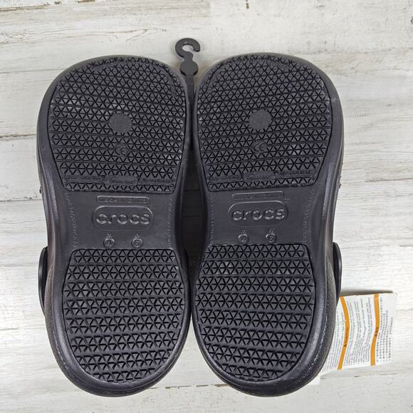 CROCS Unisex Black Bistro Vent Clogs Slip Resistant Shoes Women's 6/Men's 4 - Picture 6 of 8
